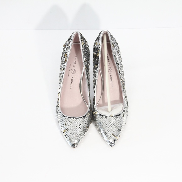 Women Sequin Heels sz 7 NEW Chinese Laundry Stiletto Ruthy Pointed Toe - Picture 5 of 8